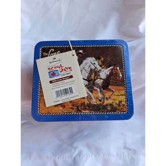 Vintage Hallmark School Days, 1998, "The Lone Ranger", Metal Lunch Box 6”x5” - Picture 2 of 6